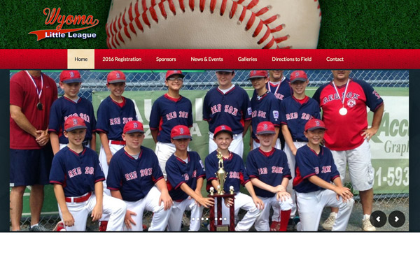 Wyoma Little League Website re-design
